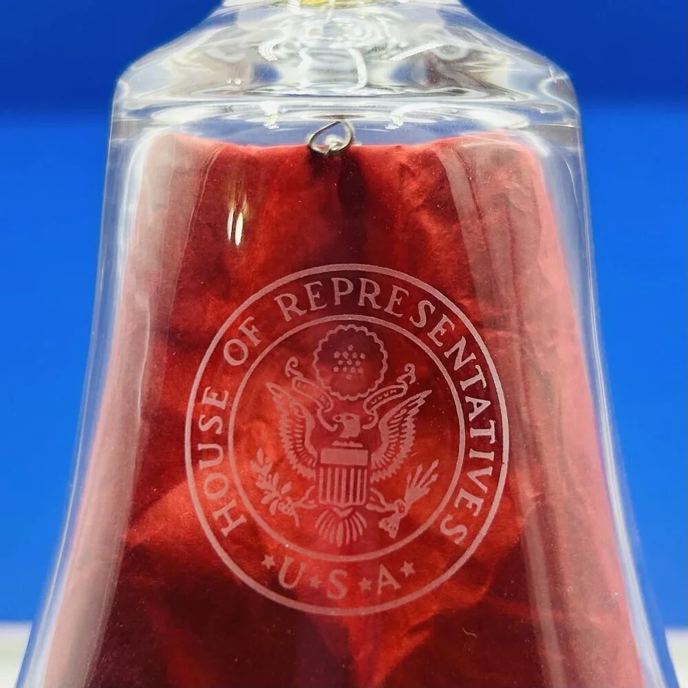 U. S. House of Representatives Glass Hand Bell with Seal